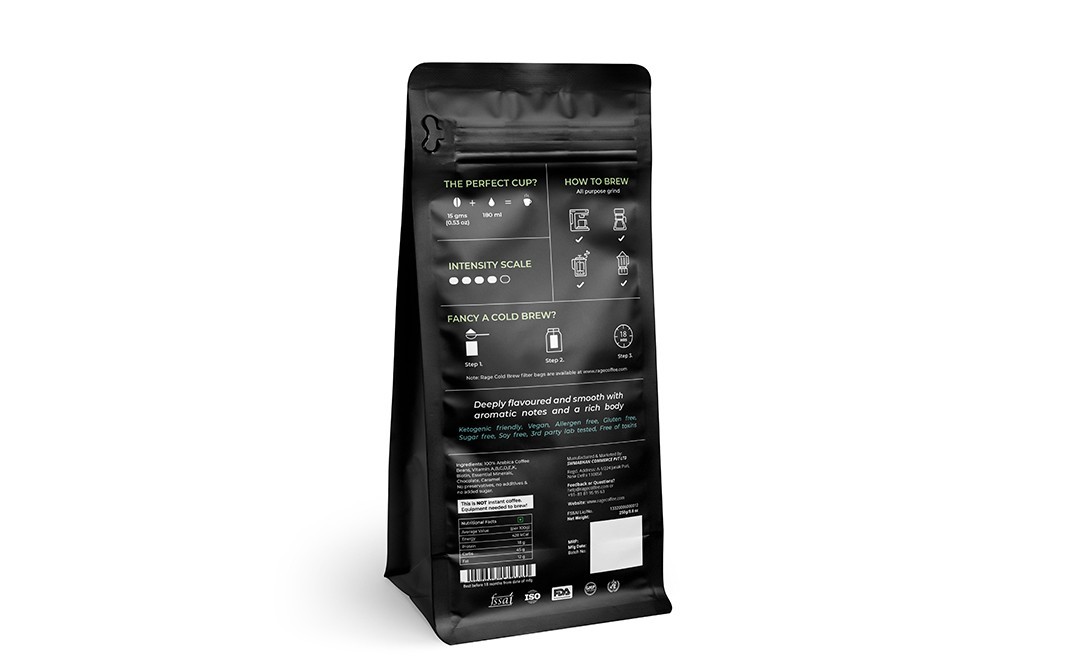 Rage Coffee Vita Blend Medium Roast Ground Coffee Aeropress   Pack  250 grams